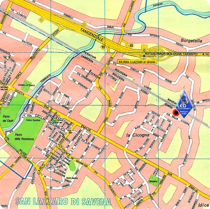 Mappa stampabile di San Lazzaro di Savena (BO)